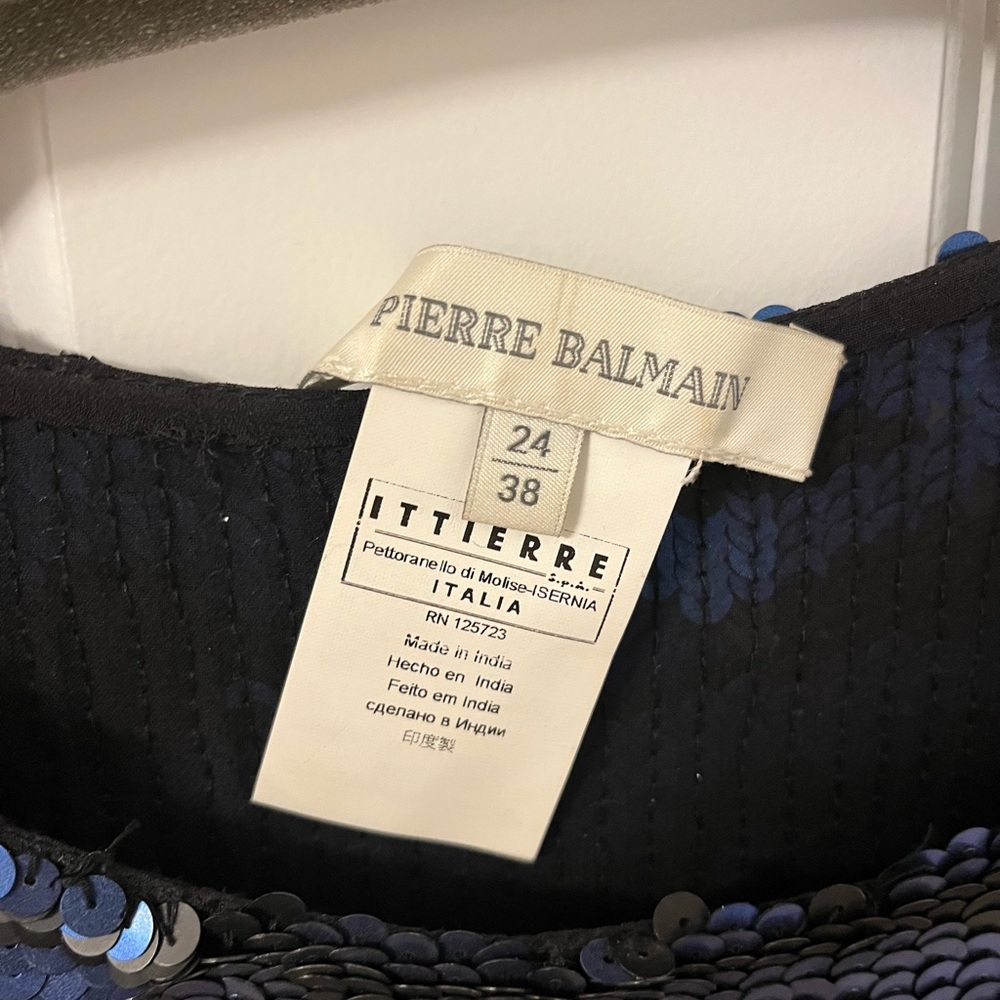 Pierre Balmain Sequin Zebra Stripe Tunic - image 8